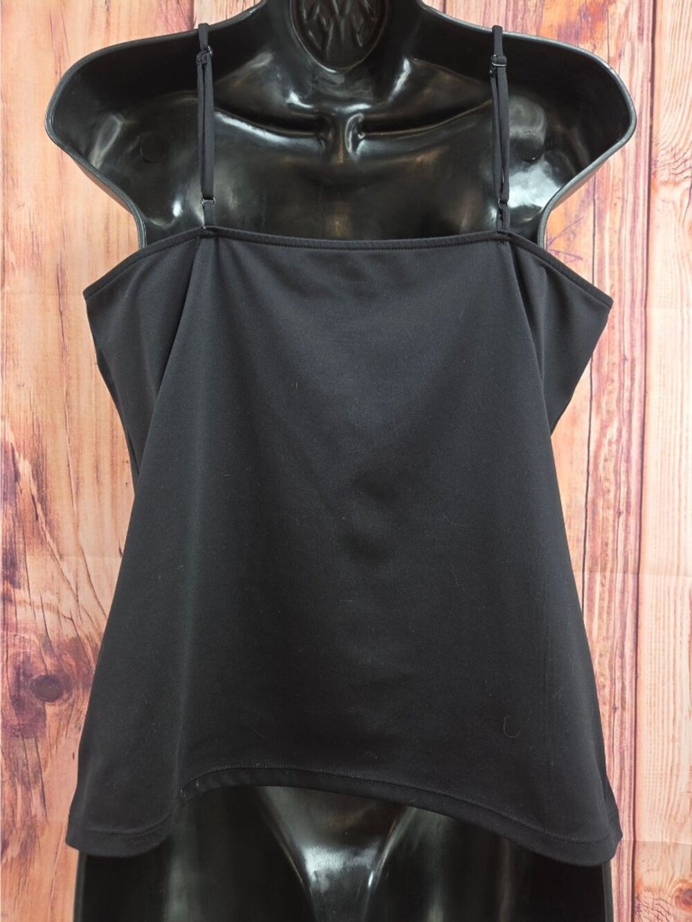 Nine West Black Spaghetti Strap Cami Tank Top Size XL - Picture 2 of 6